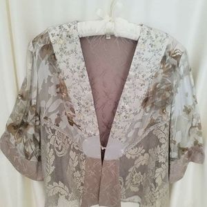 NEW SPENCER ALEXIS 2PCJACKET &SKIRT TAUP/SIL/WHT L